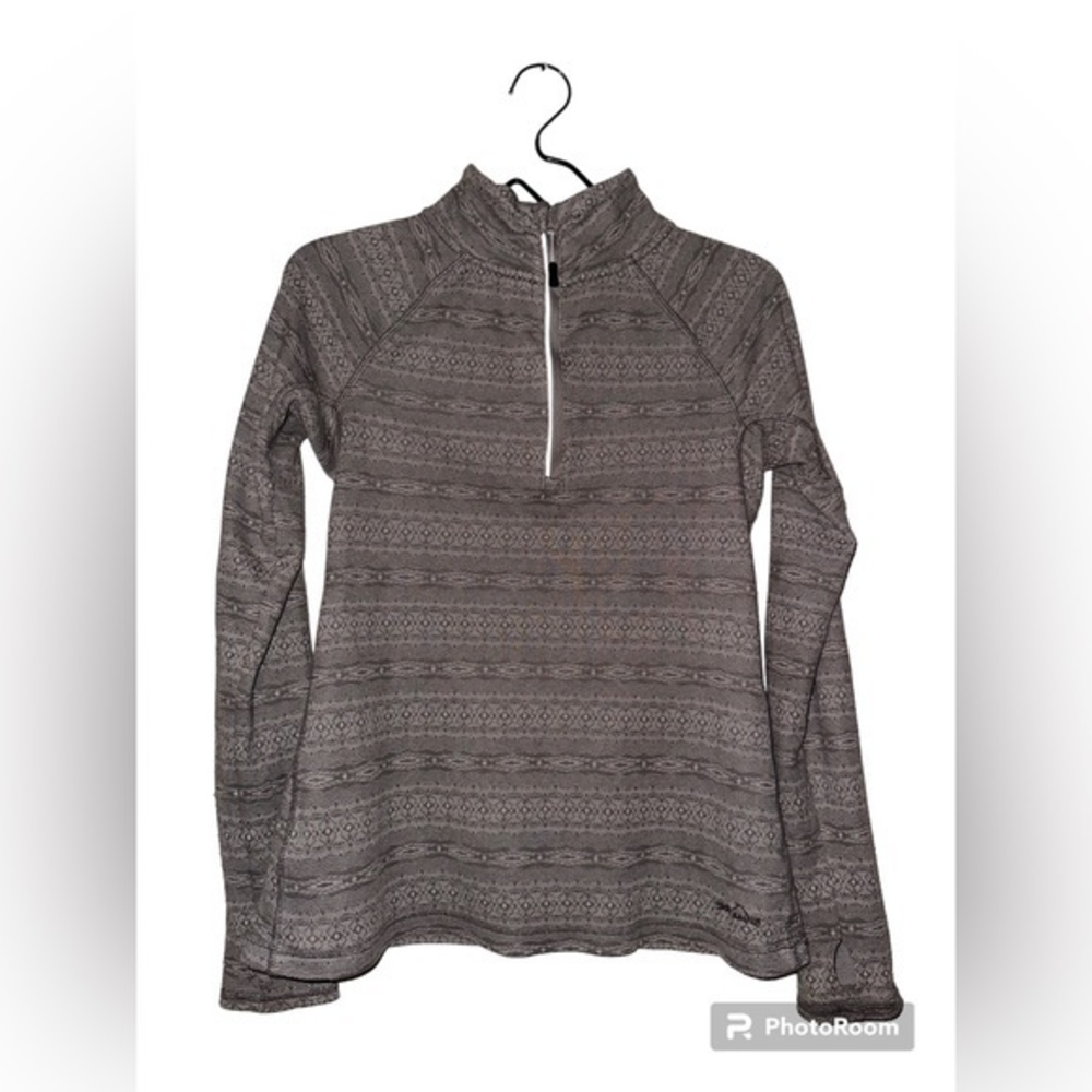 Eddie‎ Bauer Like New quarter zip pullover with pocket and thumb holes on sleeve